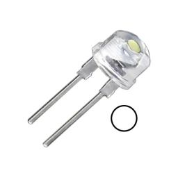 LED کلاهی سفید 8 میلیمتر 0.3 وات